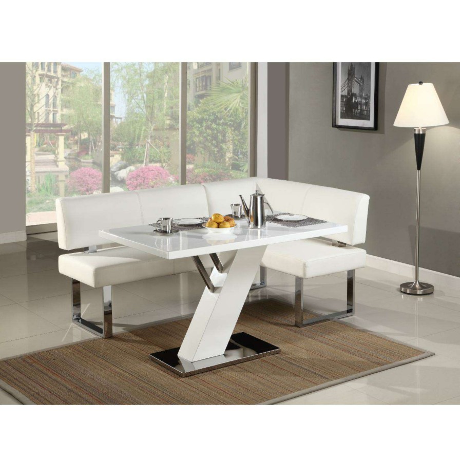 Dining Chairs * | Hot Sale Kitchen & Dining Benches Chintaly Linden L-Shaped Dining Bench