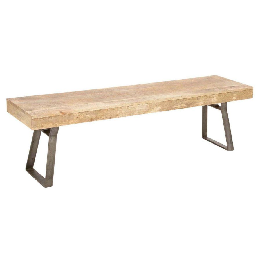 Indoor Benches * | Top 10 Entryway Benches Decmode Mango Wood Bench