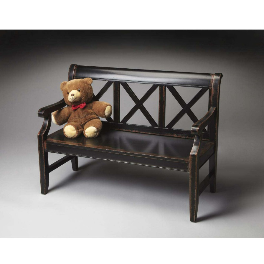 Indoor Benches * | Best Deal Butler Specialty Entryway Benches Butler Bench Midnight Rose