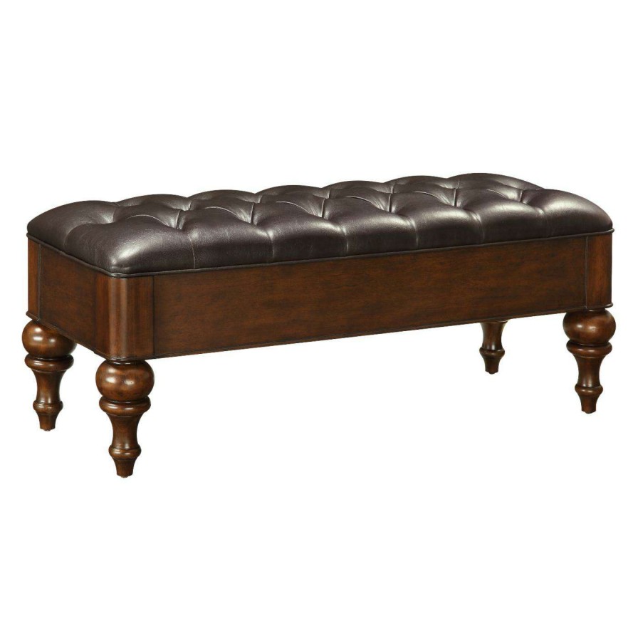 Indoor Benches * | Cheapest Entryway Benches Coast To Coast Tufted Upholstered Accent Bench