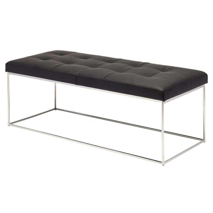 Indoor Benches * | Budget Entryway Benches Nuevo Caen Indoor Bench Black