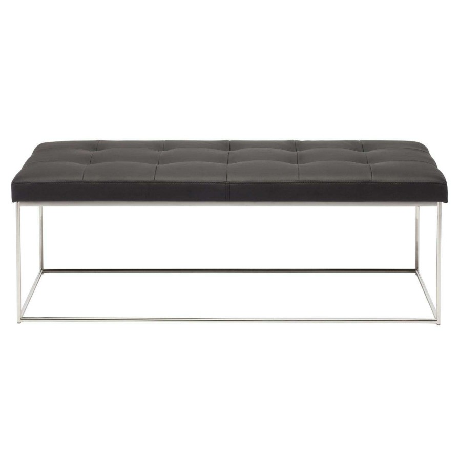 Indoor Benches * | Budget Entryway Benches Nuevo Caen Indoor Bench Black