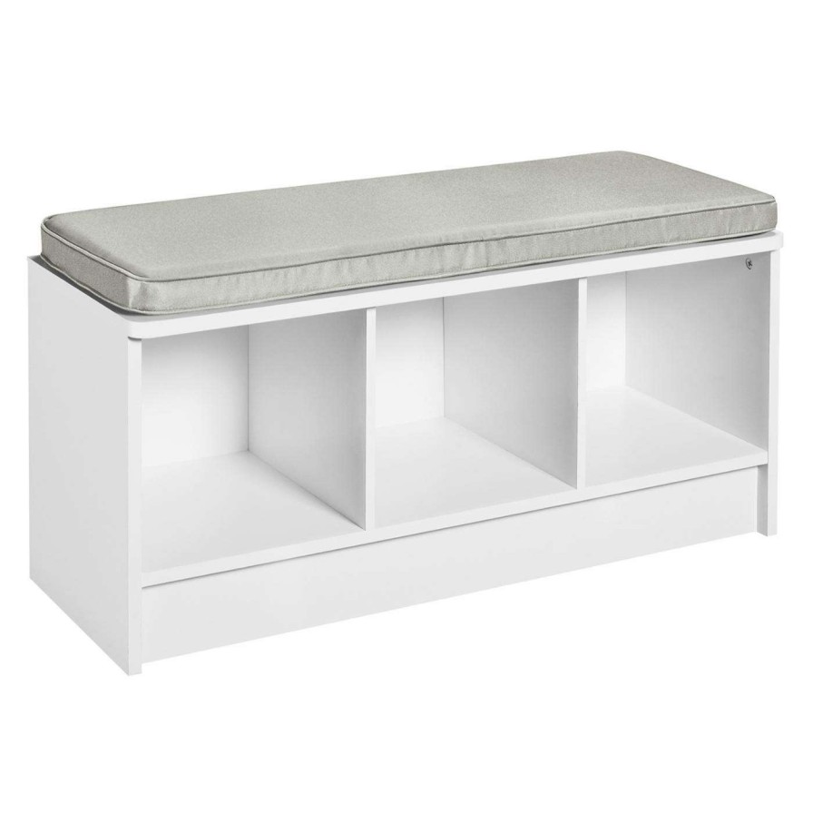 Indoor Benches * | Best Sale Indoor Storage Benches Closetmaid Cubeicals 3 Cube Indoor Storage Bench With Cushion