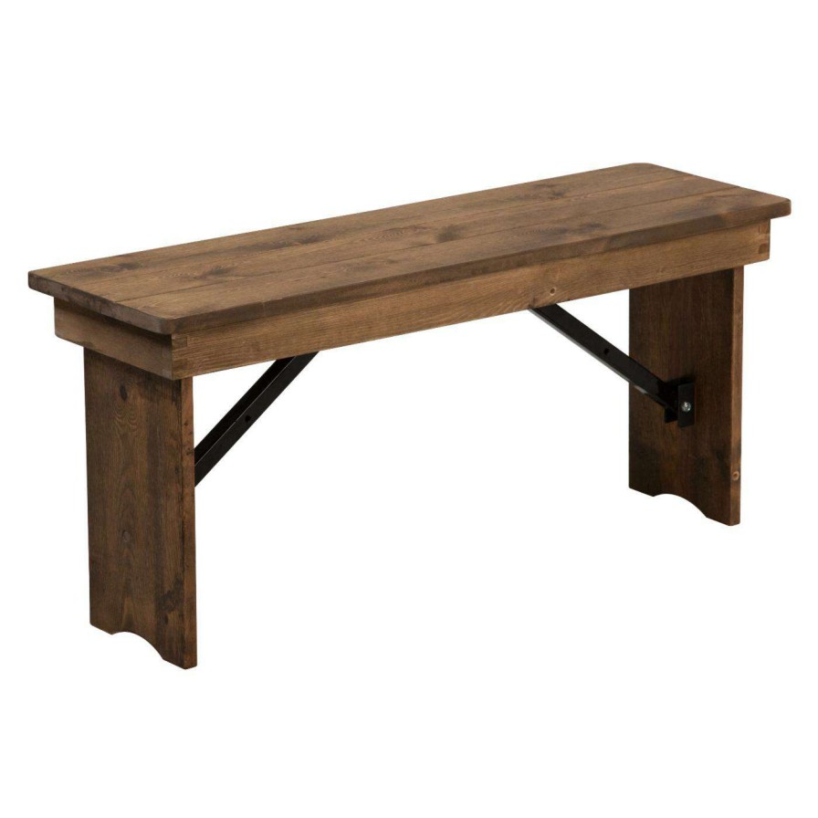 Dining Chairs * | Top 10 Kitchen & Dining Benches Flash Furniture Hercules Series Dining Bench