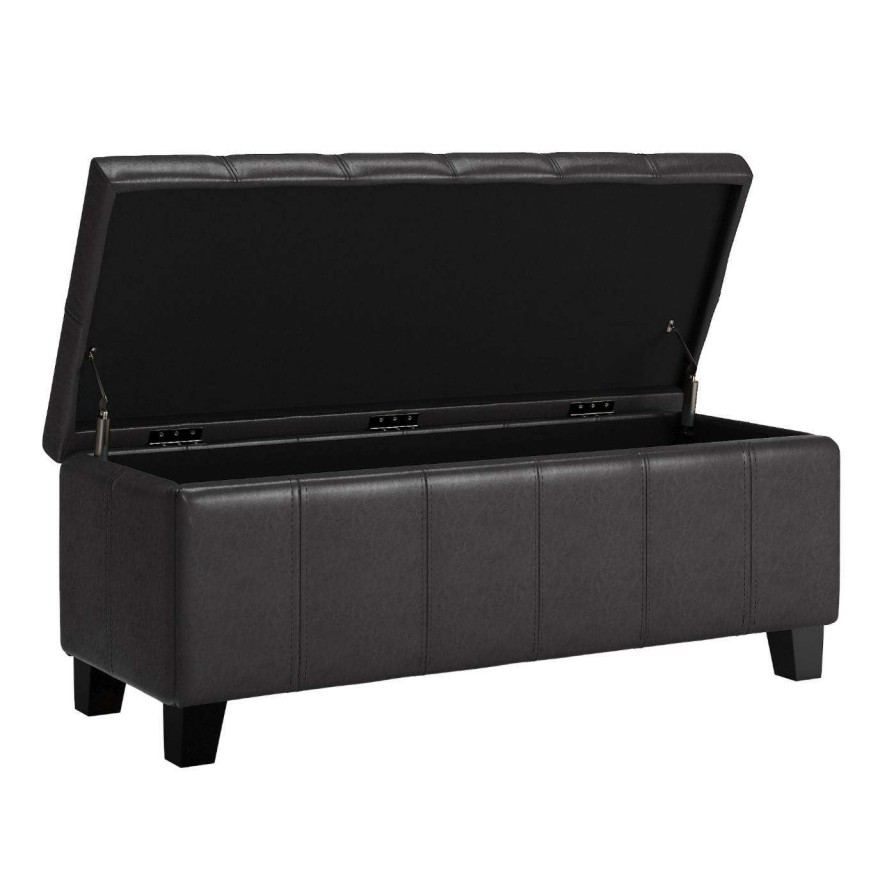 Indoor Benches * | Promo Ottoman Benches Chelsea Lane Lift Top Storage Bench