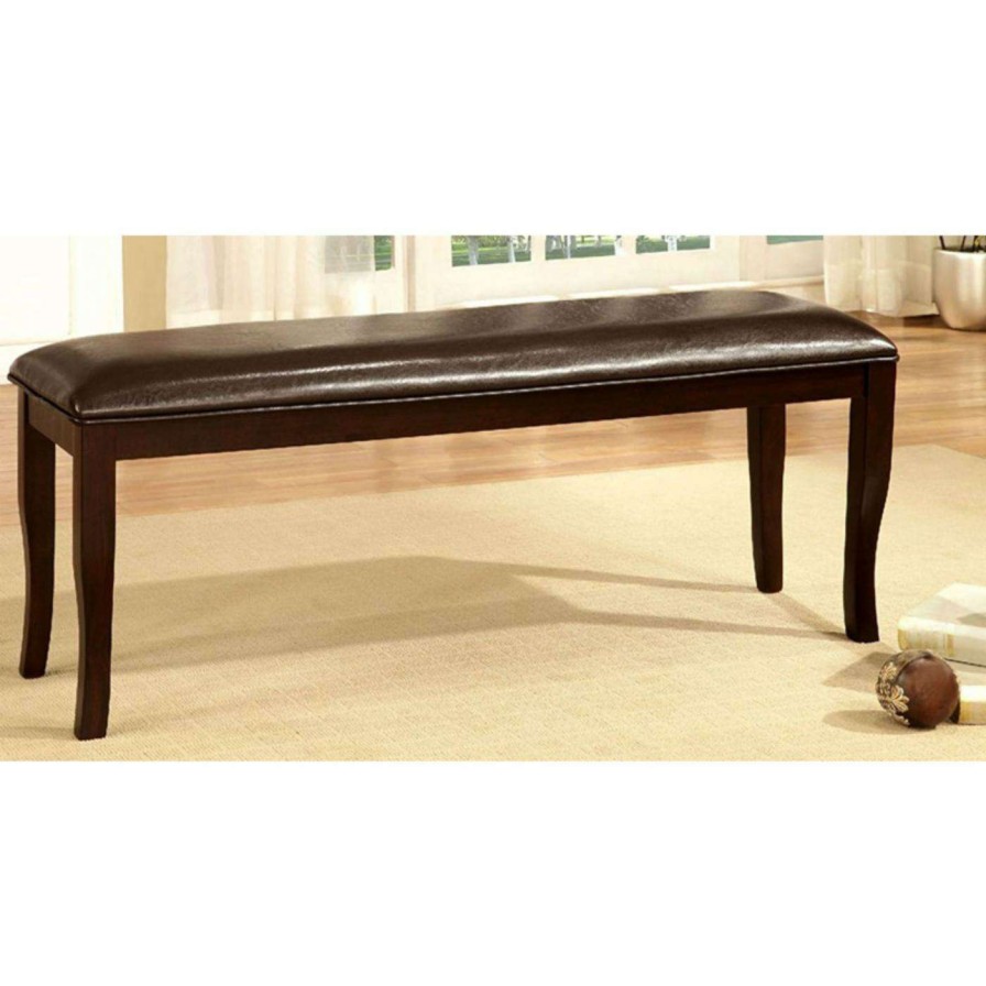 Indoor Benches * | Discount Bedroom Benches Benzara Woodside Ii Backless Bedroom Bench