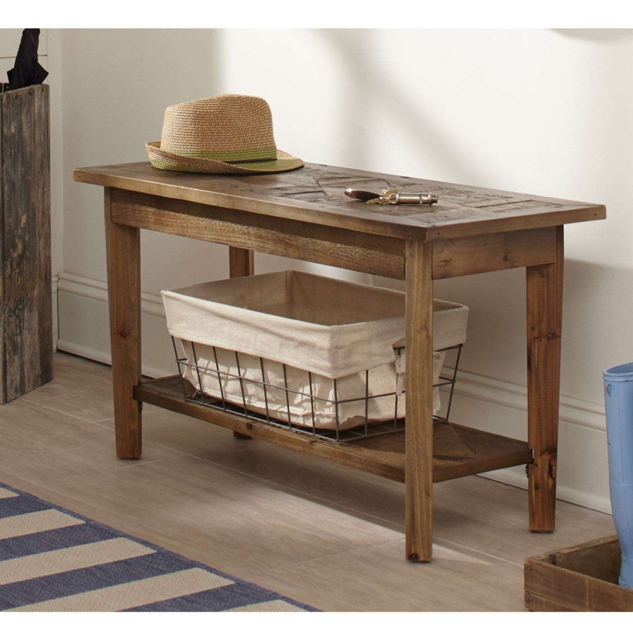 Indoor Benches * | Best Deal Entryway Benches Alaterre Furniture Revive Reclaimed Bench, Natural