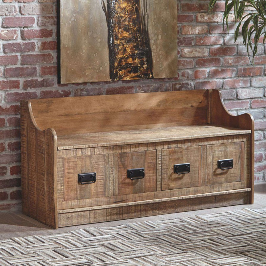 Indoor Benches * | Discount Indoor Storage Benches Signature Design By Ashley Garrettville Storage Bench