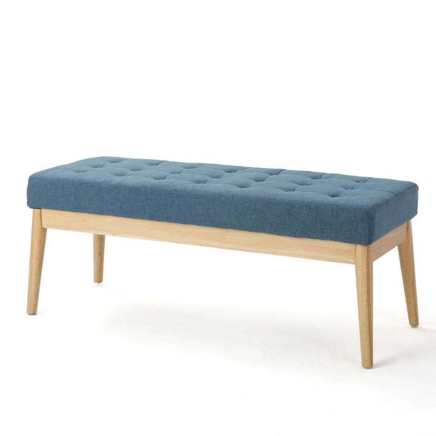 Indoor Benches * | Top 10 Best Selling Home Entryway Benches Saxon Fabric Indoor Bench