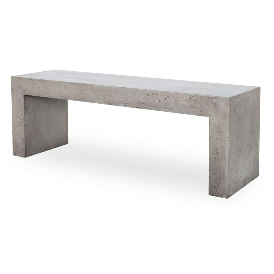 Indoor Benches * | Top 10 Entryway Benches Moes Home Collection Lazarus Fiberstone Bench