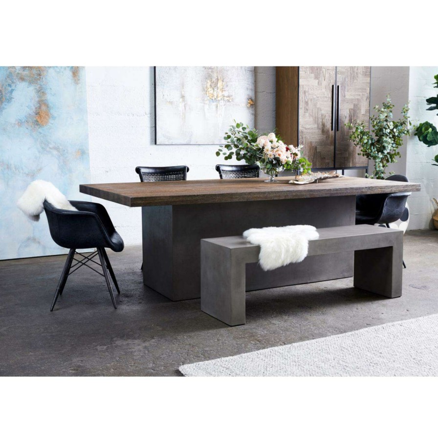 Indoor Benches * | Top 10 Entryway Benches Moes Home Collection Lazarus Fiberstone Bench