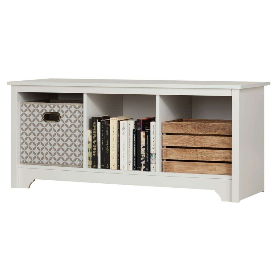 Indoor Benches * | Flash Sale Indoor Storage Benches South Shore Vito Cubby Storage Bench