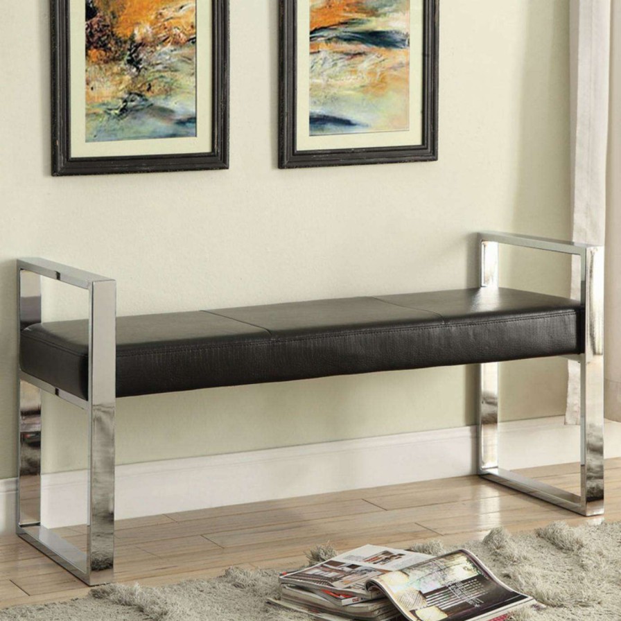 Indoor Benches * | Top 10 Bedroom Benches Coaster Furniture Lompoc Bedroom Bench Champagne