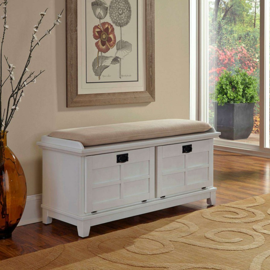 Indoor Benches * | Best Sale Indoor Storage Benches Home Styles Arts & Crafts Upholstered Storage Bench