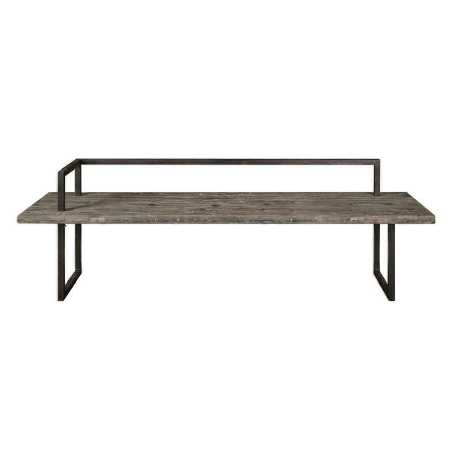 Indoor Benches * | Buy Entryway Benches Hn Home Clermont Modern Farmhouse Reclaimed Wood Bench