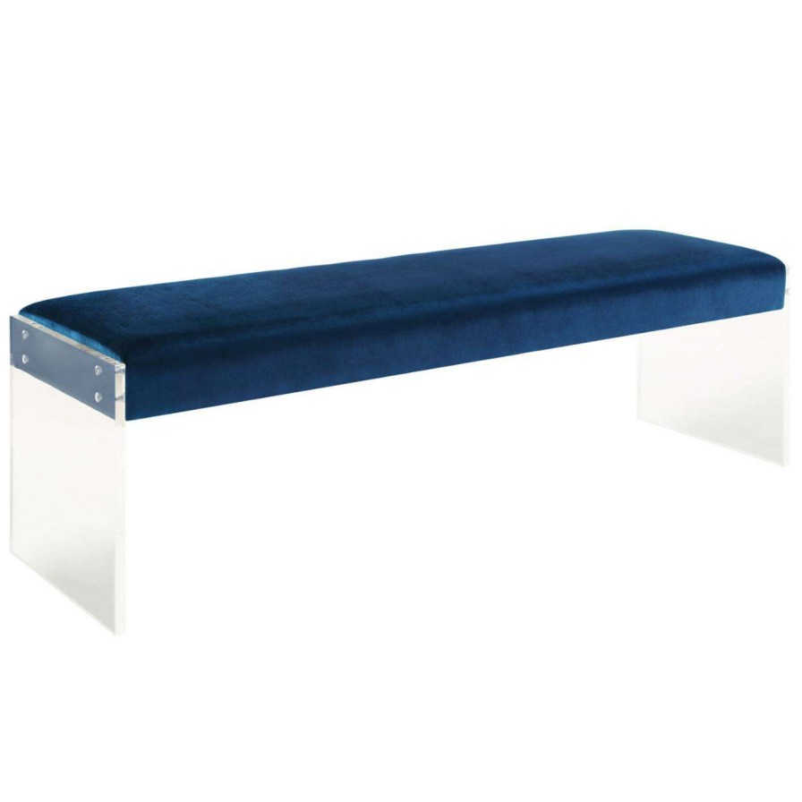 Indoor Benches * | Hot Sale Bedroom Benches Tov Furniture Envy Velvet Bench