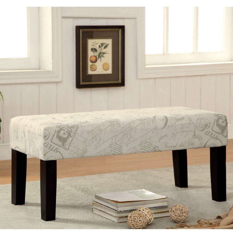 Indoor Benches * | Cheapest Ottoman Benches Furniture Of America Tyson Bench