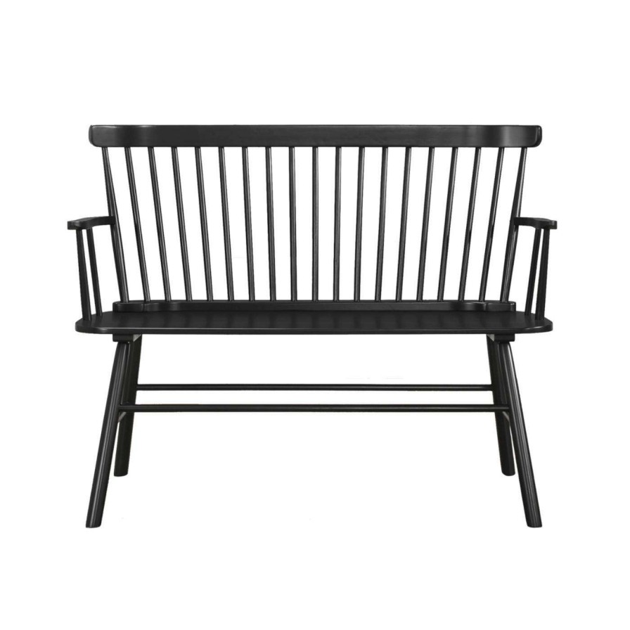 Indoor Benches * | Top 10 Entryway Benches Crown Mark Jerimiah Spindleback Bench