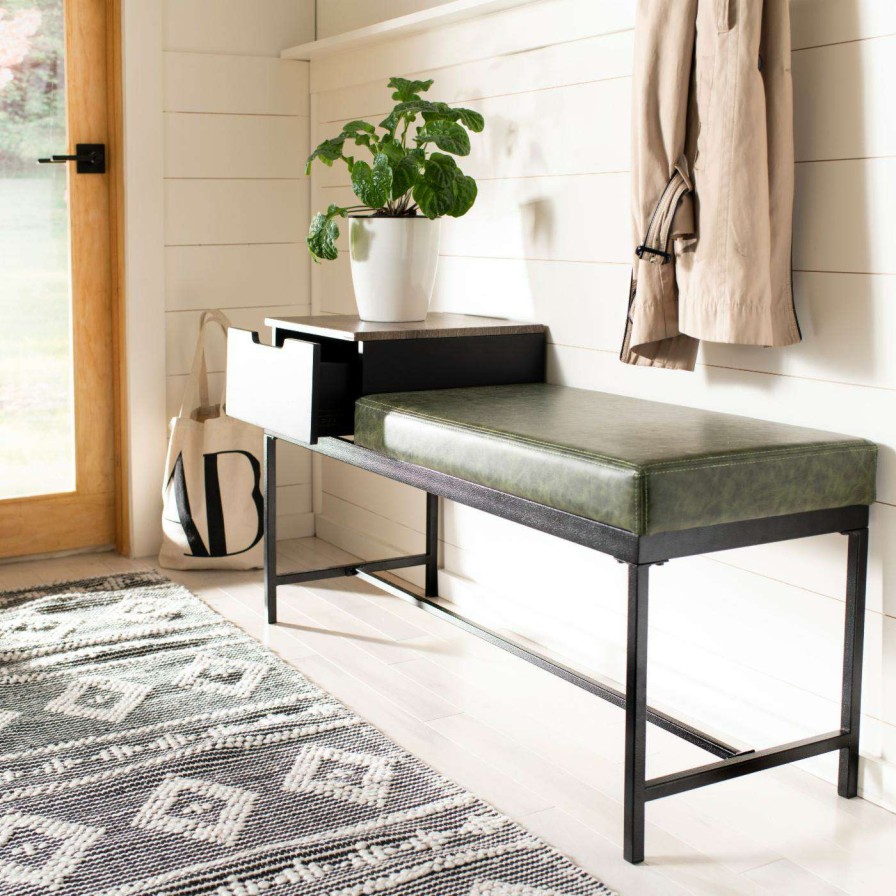 Indoor Benches * | Wholesale Entryway Benches Safavieh Maruka Indoor Storage Bench