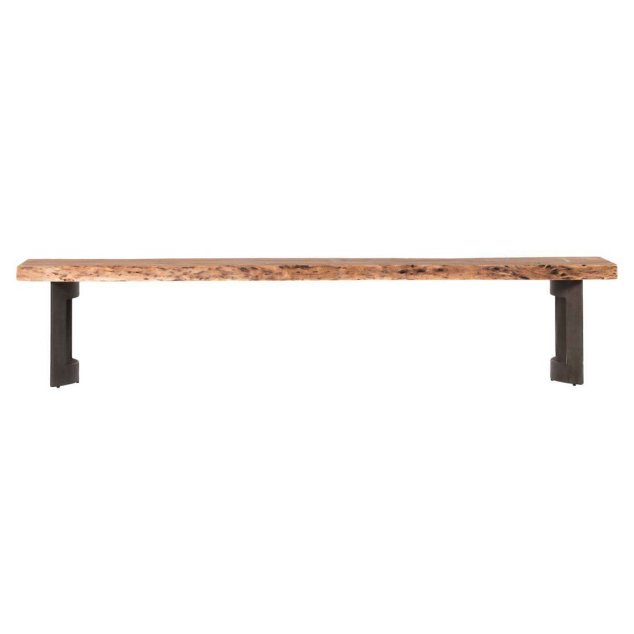 Indoor Benches * | Flash Sale Entryway Benches Moes Home Collection Bent Extra Small Smoked Bench