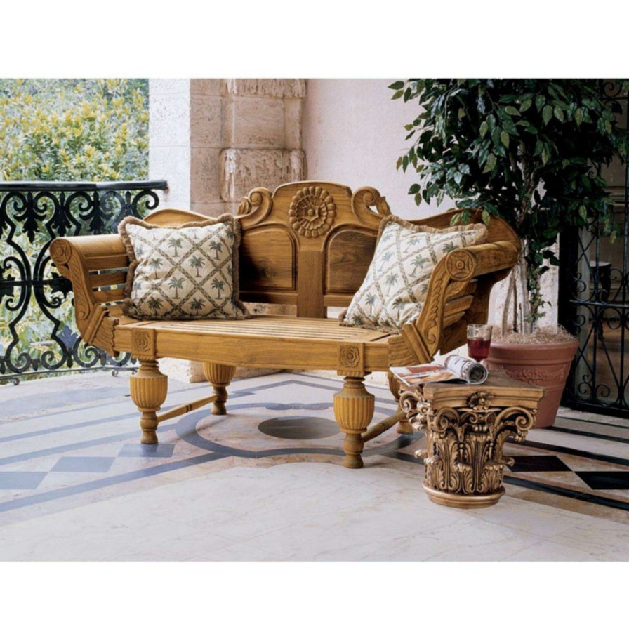 Indoor Benches * | Deals Settee Benches Design Toscano Halifax Console Bench