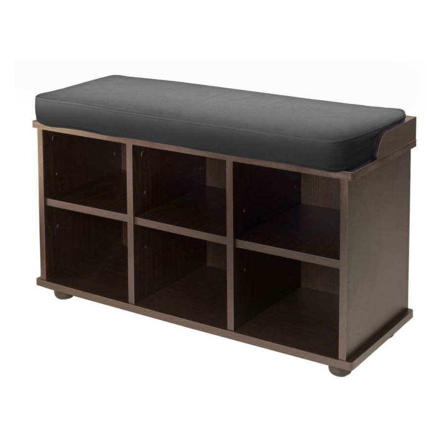 Indoor Benches * | Top 10 Indoor Storage Benches Winsome Townsend Bench With Cushion