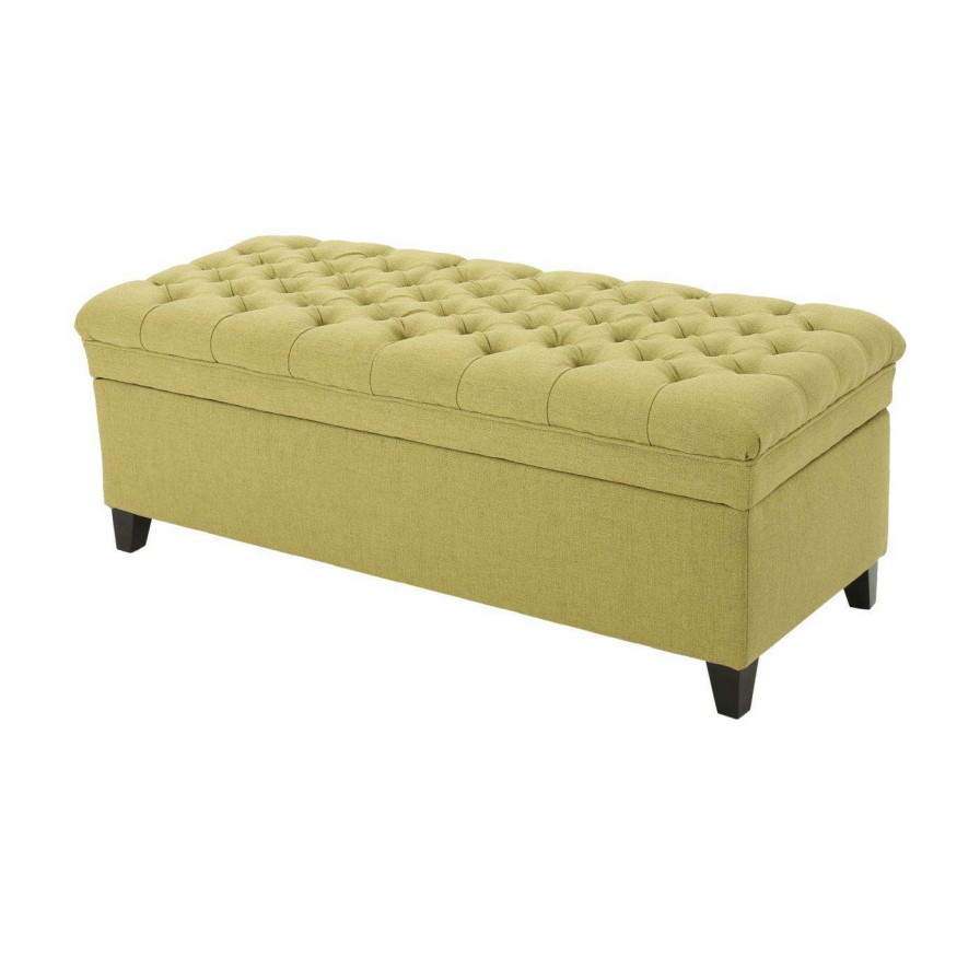 Indoor Benches * | Cheapest Best Selling Home Indoor Storage Benches Juliana Tufted Storage Ottoman/Bench