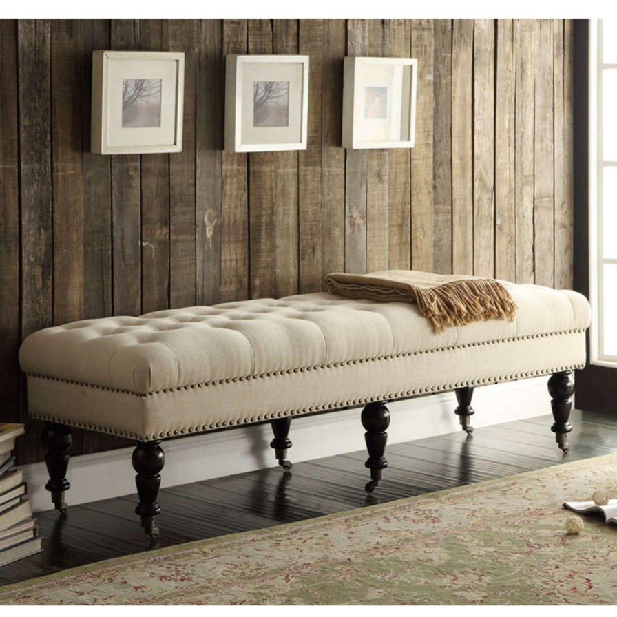 Indoor Benches * | Coupon Bedroom Benches Linon Isabelle Bench