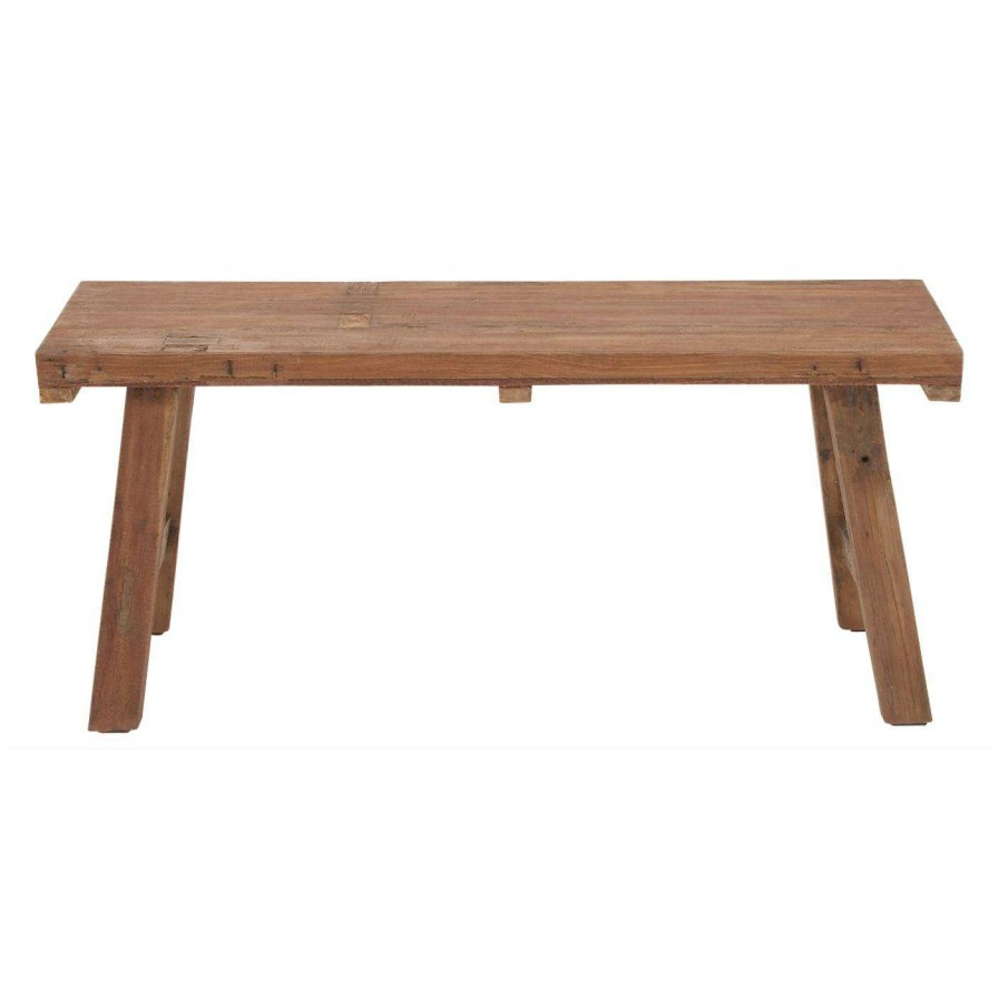 Indoor Benches * | Discount Entryway Benches Decmode Backless Wood Bench