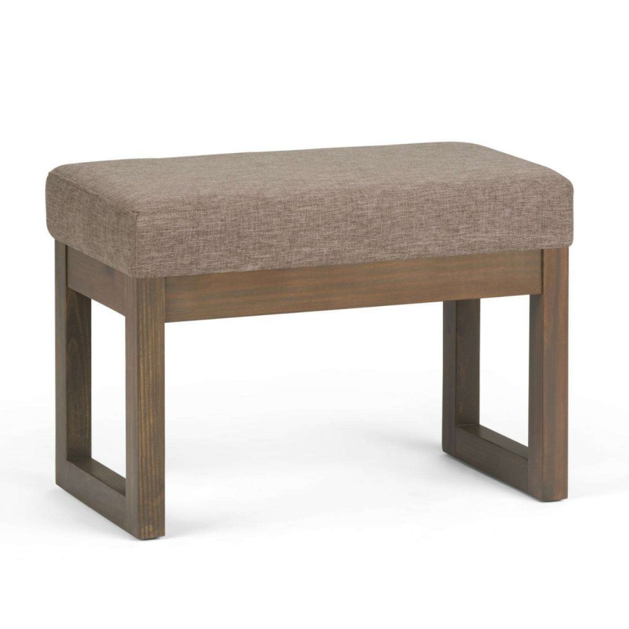 Indoor Benches * | Brand New Entryway Benches Simpli Home Milltown Fabric Small Bench