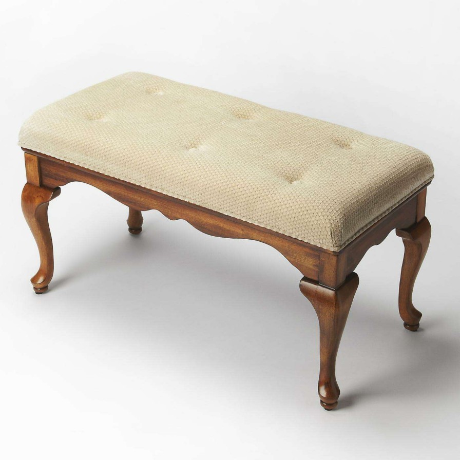 Indoor Benches * | Coupon Butler Specialty Entryway Benches Butler Grace Bench Olive Ash Burl