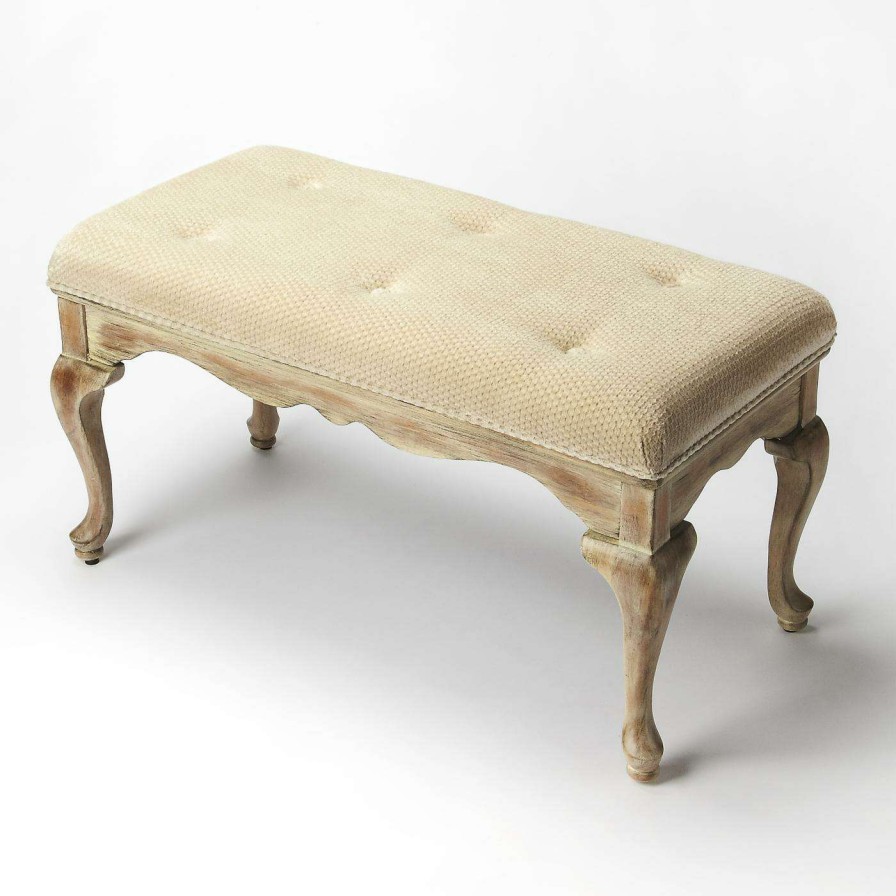 Indoor Benches * | Coupon Butler Specialty Entryway Benches Butler Grace Bench Olive Ash Burl