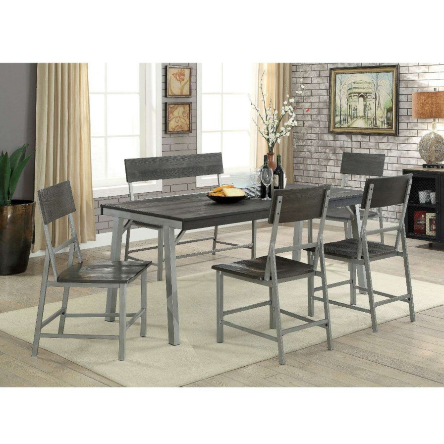 Dining Chairs * | New Kitchen & Dining Benches Furniture Of America Ballard Industrial Dining Bench