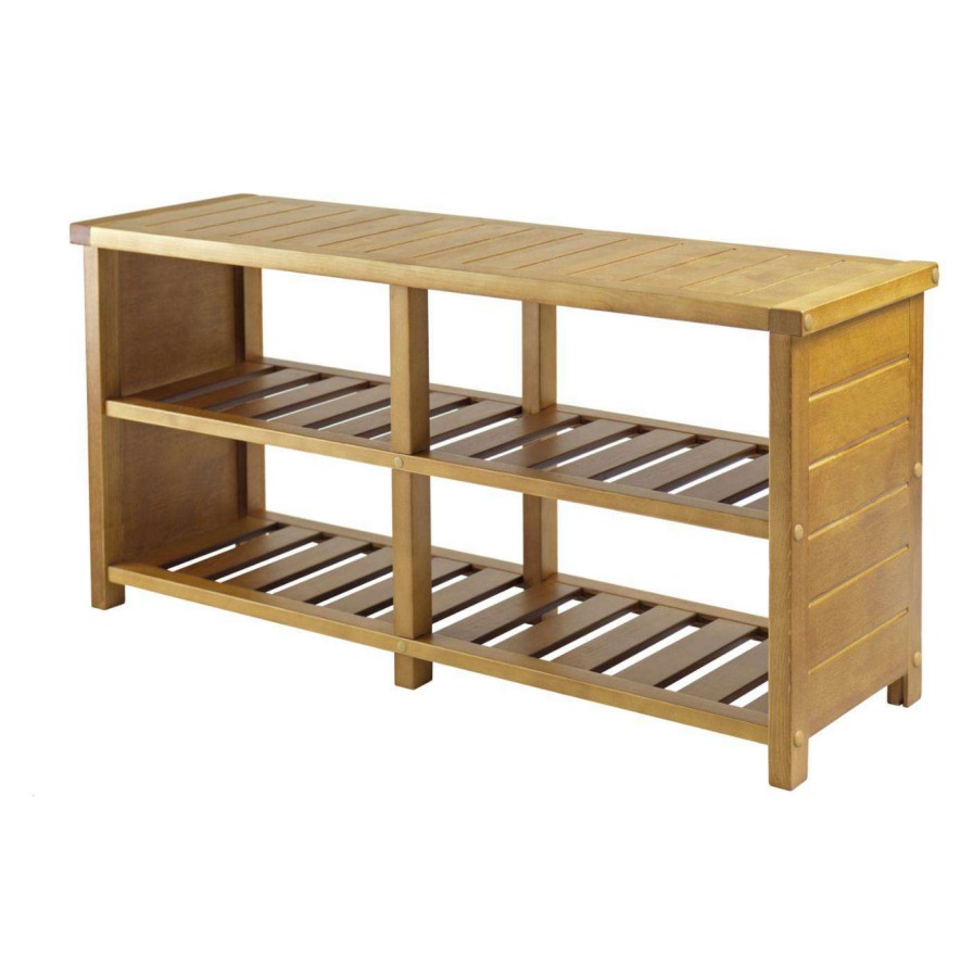 Indoor Benches * | Best Sale Indoor Storage Benches Winsome Keystone Shoe Storage Bench