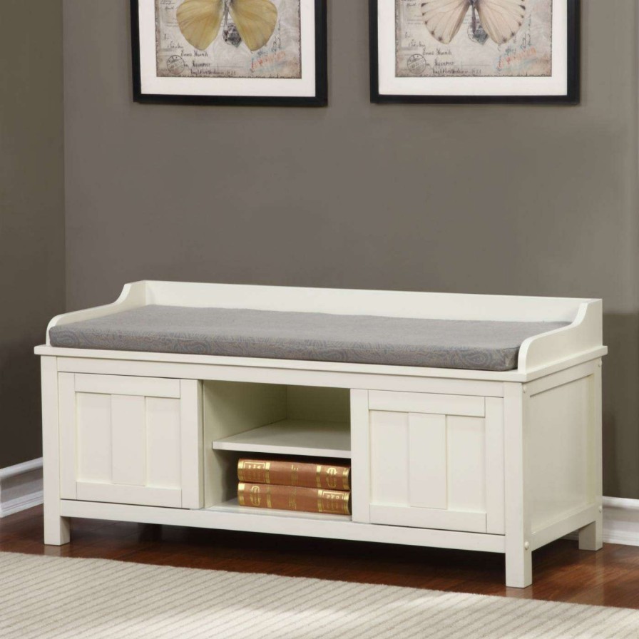 Indoor Benches * | Outlet Indoor Storage Benches Linon Lakeville Indoor Storage Bench