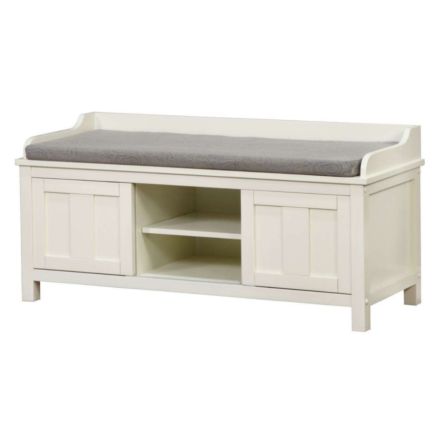 Indoor Benches * | Outlet Indoor Storage Benches Linon Lakeville Indoor Storage Bench