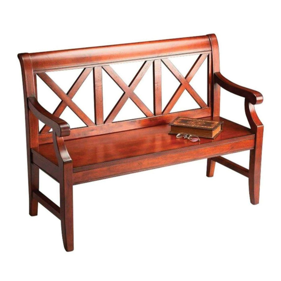 Indoor Benches * | Hot Sale Butler Specialty Entryway Benches Wirral Bench Cherry