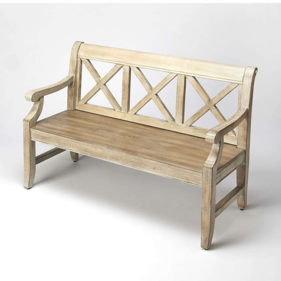 Indoor Benches * | Best Sale Butler Specialty Entryway Benches Butler Gerrit Driftwood Bench