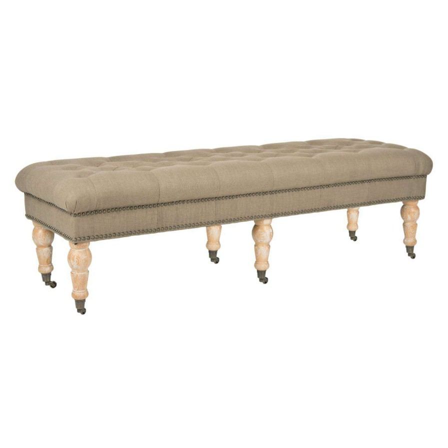 Indoor Benches * | Best Reviews Of Bedroom Benches Safavieh Barney Bench