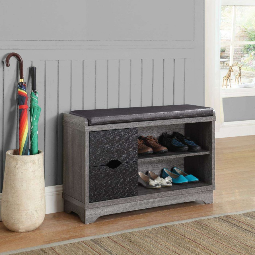 Indoor Benches * | Discount Entryway Benches Coaster Furniture 2-Drawer Shoe Storage Bench