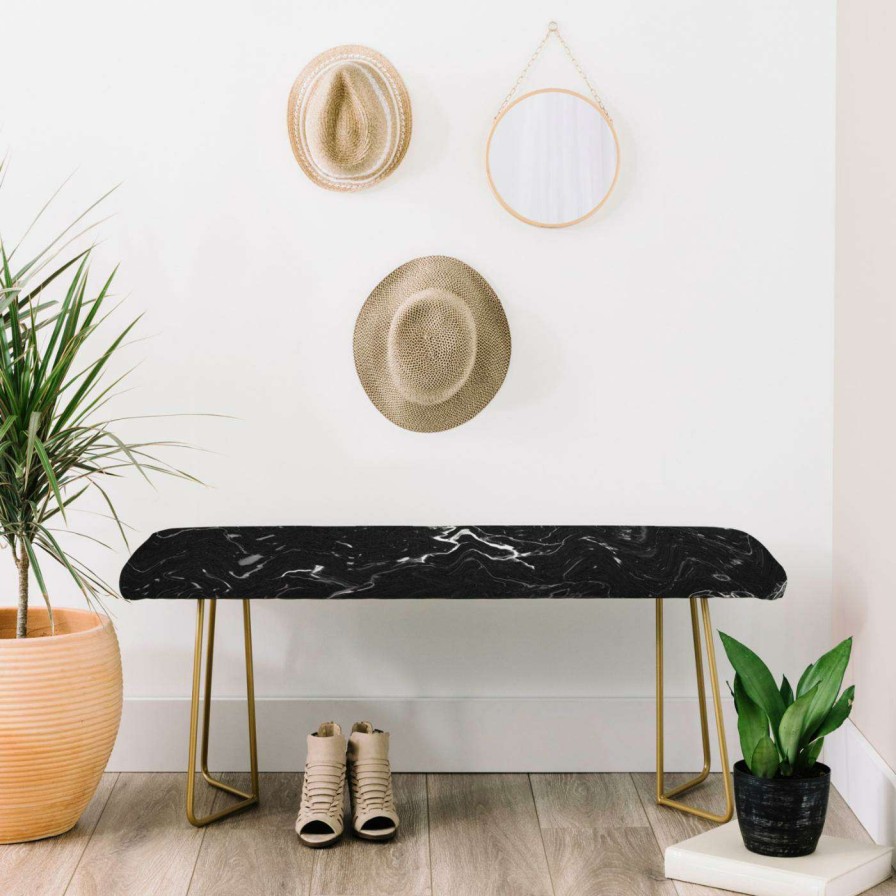 Indoor Benches * | Budget Bedroom Benches Deny Designs Rebecca Allen Melted Bench