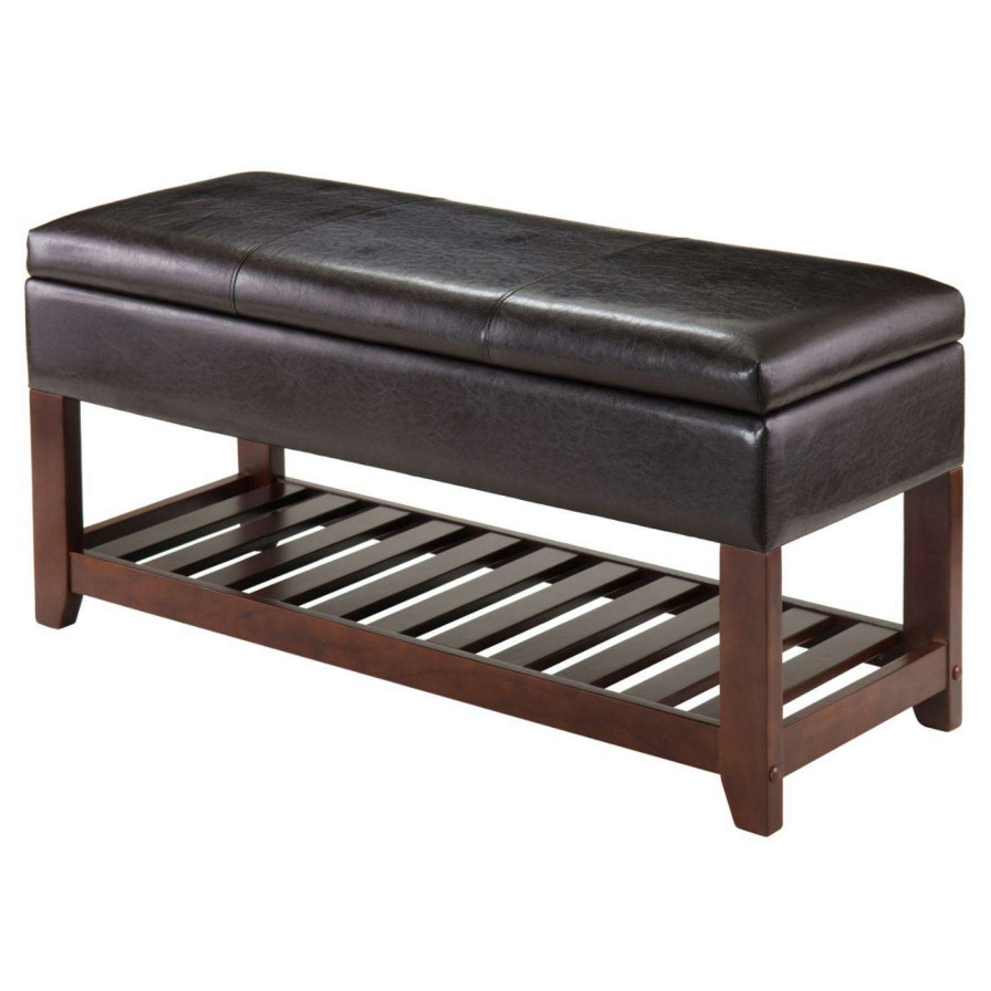 Indoor Benches * | Best Deal Indoor Storage Benches Winsome Monza Bench With Storage Chest