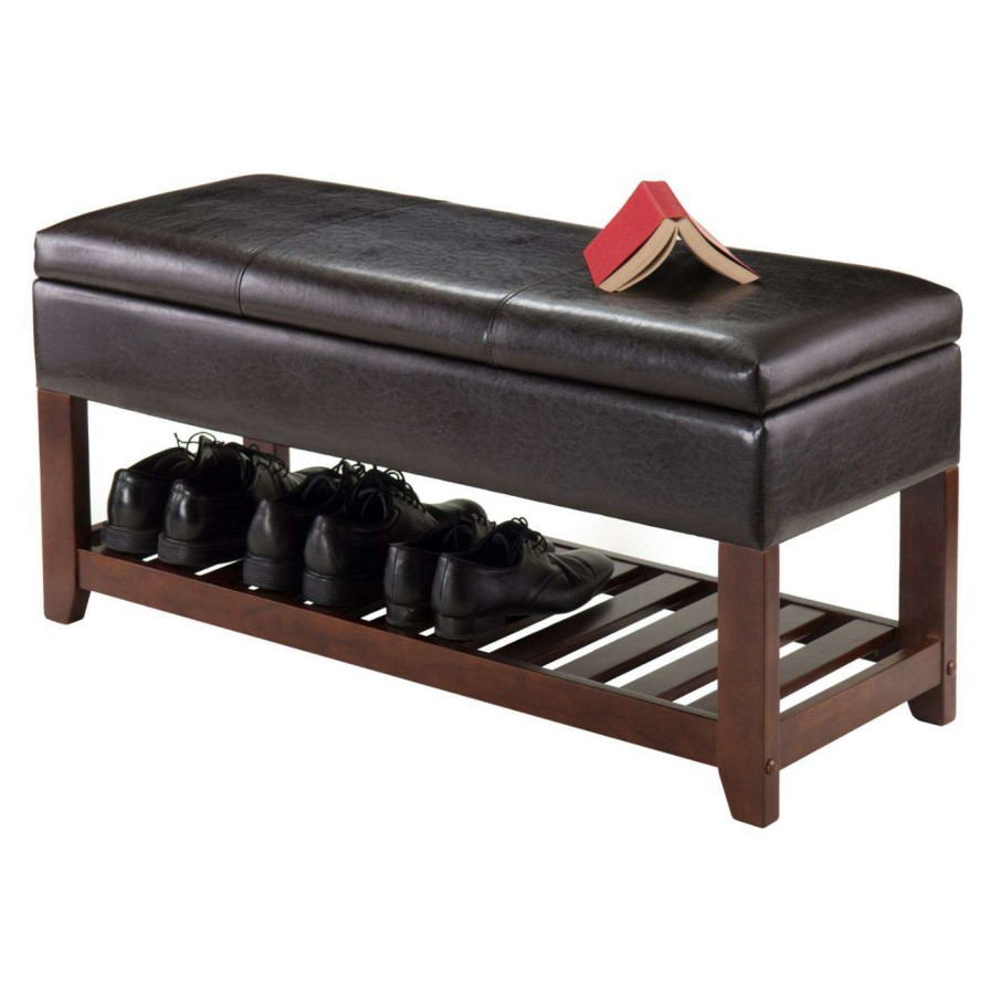 Indoor Benches * | Best Deal Indoor Storage Benches Winsome Monza Bench With Storage Chest