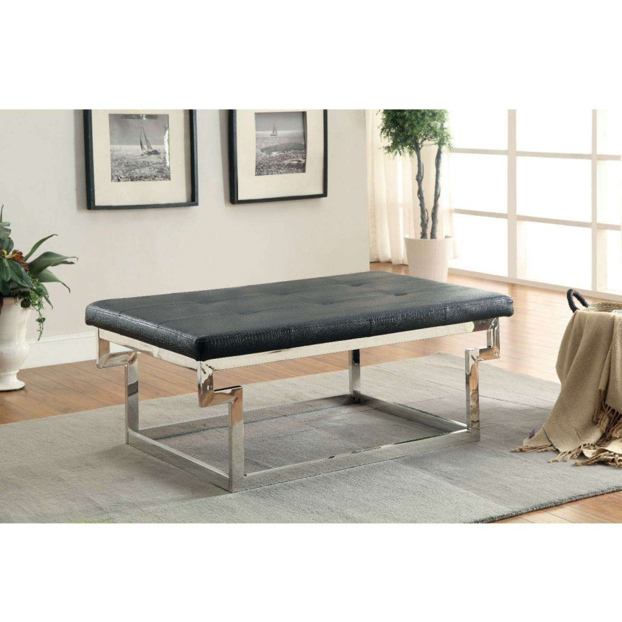 Indoor Benches * | Best Pirce Bedroom Benches Furniture Of America Irwin Bench Black