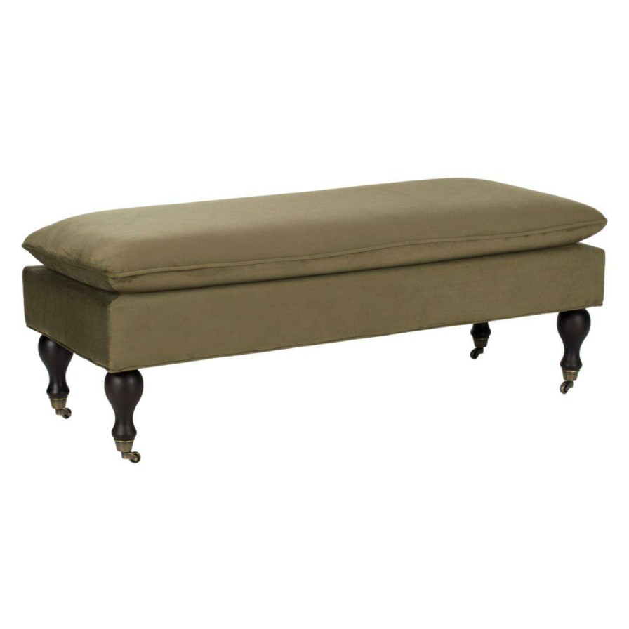 Indoor Benches * | Best Deal Bedroom Benches Safavieh Hampton Pillowtop Bench