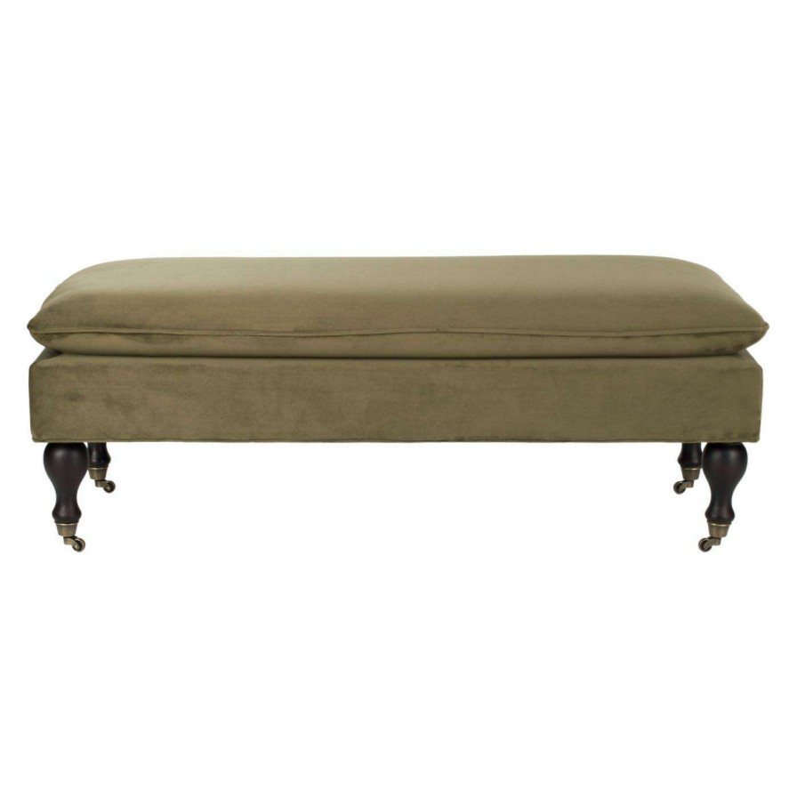 Indoor Benches * | Best Deal Bedroom Benches Safavieh Hampton Pillowtop Bench