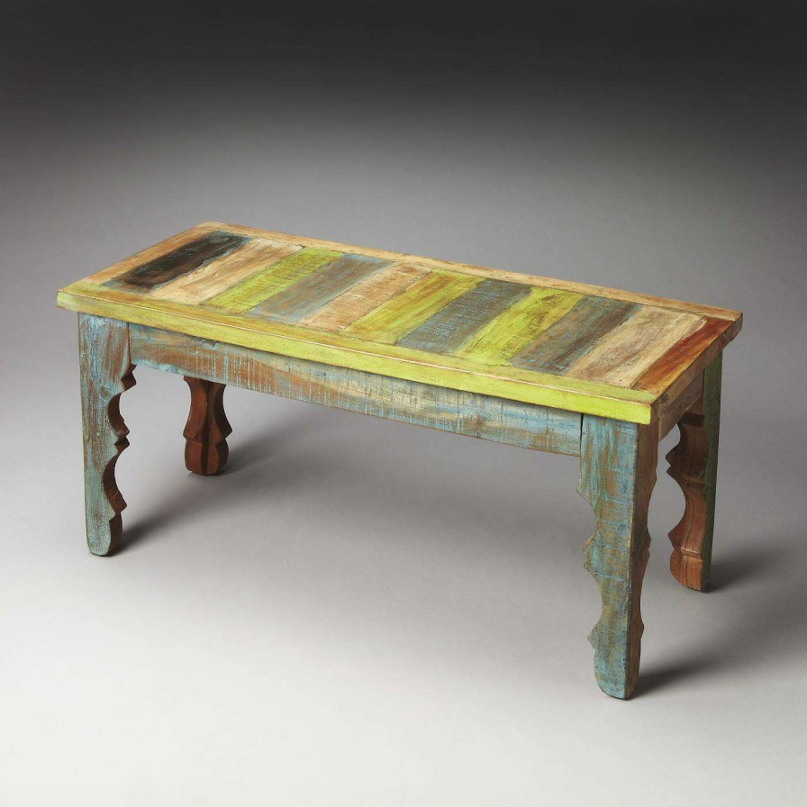 Indoor Benches * | Hot Sale Butler Specialty Entryway Benches Butler Rao Painted Wood Bench