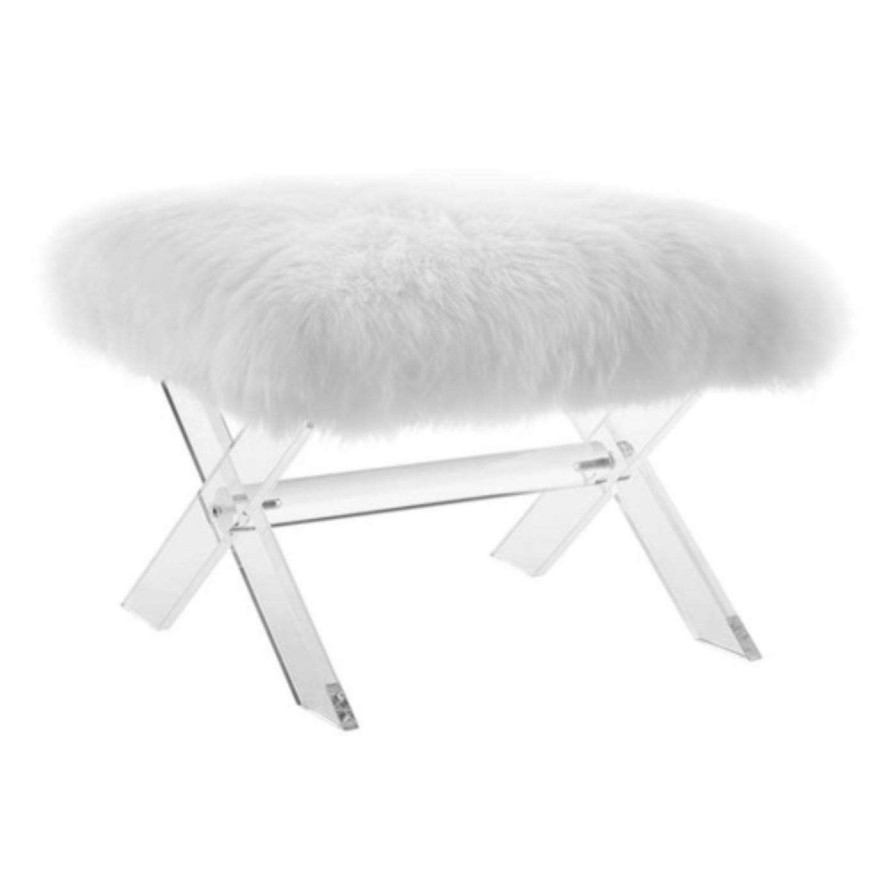 Indoor Benches * | Best Deal Bedroom Benches Modway Swift Sheepskin Bench