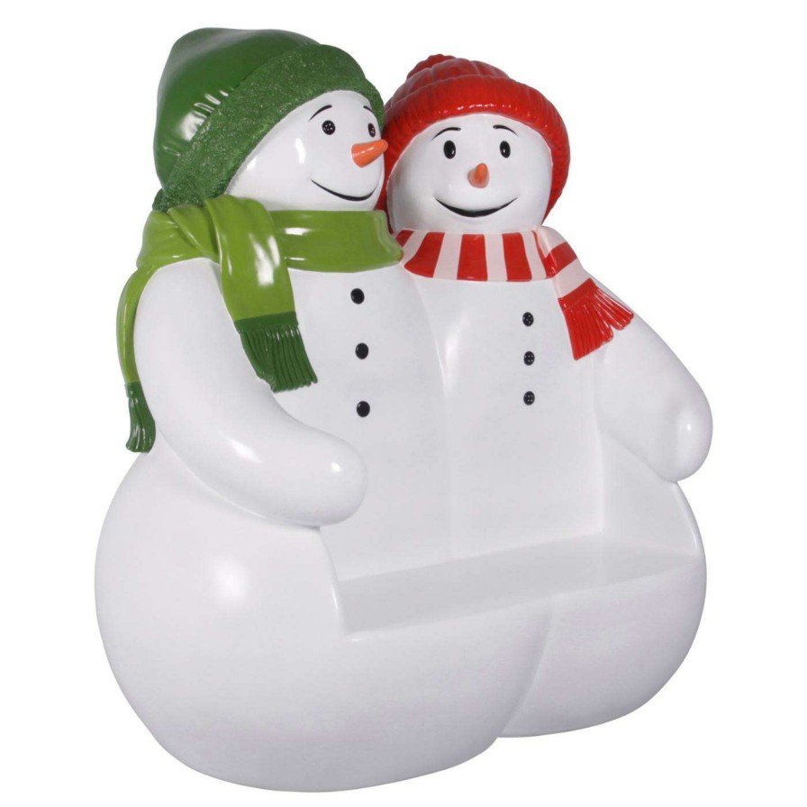 Indoor Benches * | Budget Entryway Benches Design Toscano Powder Pals Holiday Snowman Bench