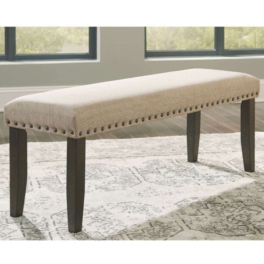 Dining Chairs * | Cheap Kitchen & Dining Benches Signature Design By Ashley Rokane Backless Upholstered Nailhead Trim Dining Bench